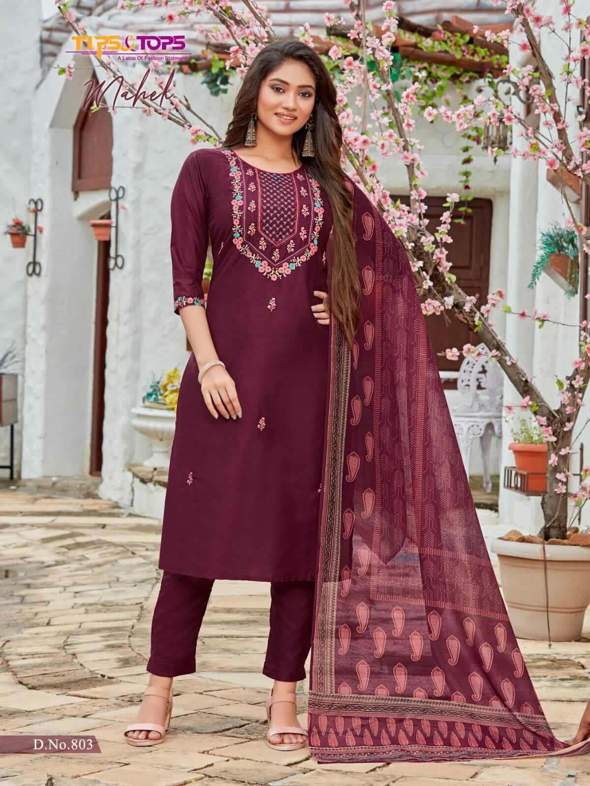 Tips and Tops Mahek vol 8 Viscose Silk Salwar Suit Catalog, Buy Tips and Tops Mahek volume 8 Salwar Suits Catalog in Wholesale Online at Manufacturer Rate