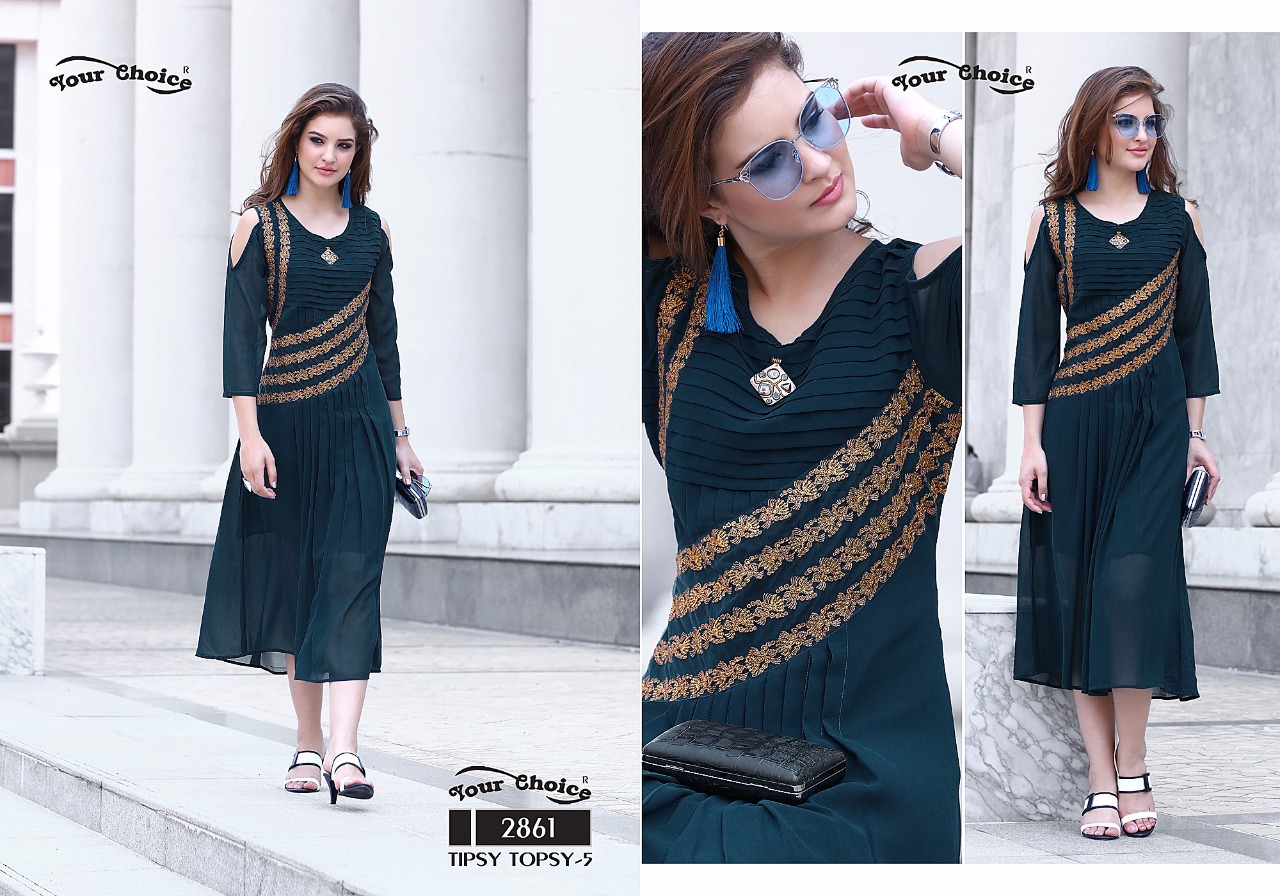 BEAUTIFUL FOR GEORGETTE WITH SANTOON INNER DESIGNER KURTI CATALOGUE