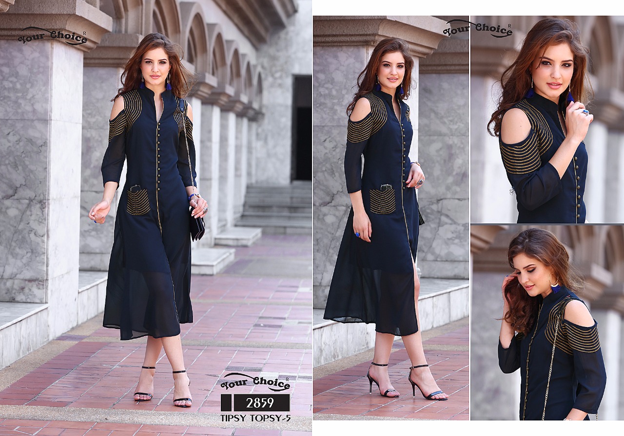 BEAUTIFUL FOR GEORGETTE WITH SANTOON INNER DESIGNER KURTI CATALOGUE