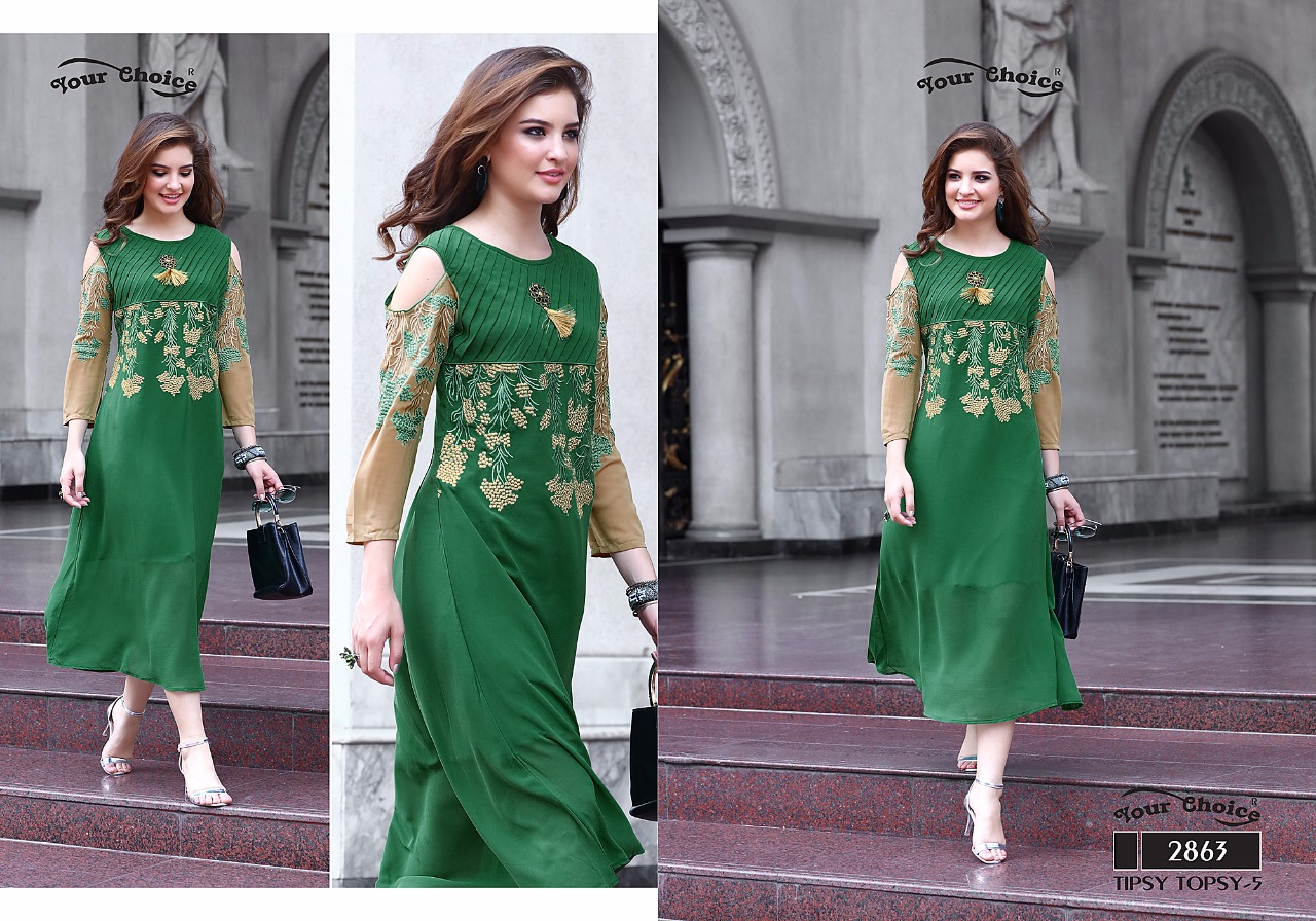 BEAUTIFUL FOR GEORGETTE WITH SANTOON INNER DESIGNER KURTI CATALOGUE