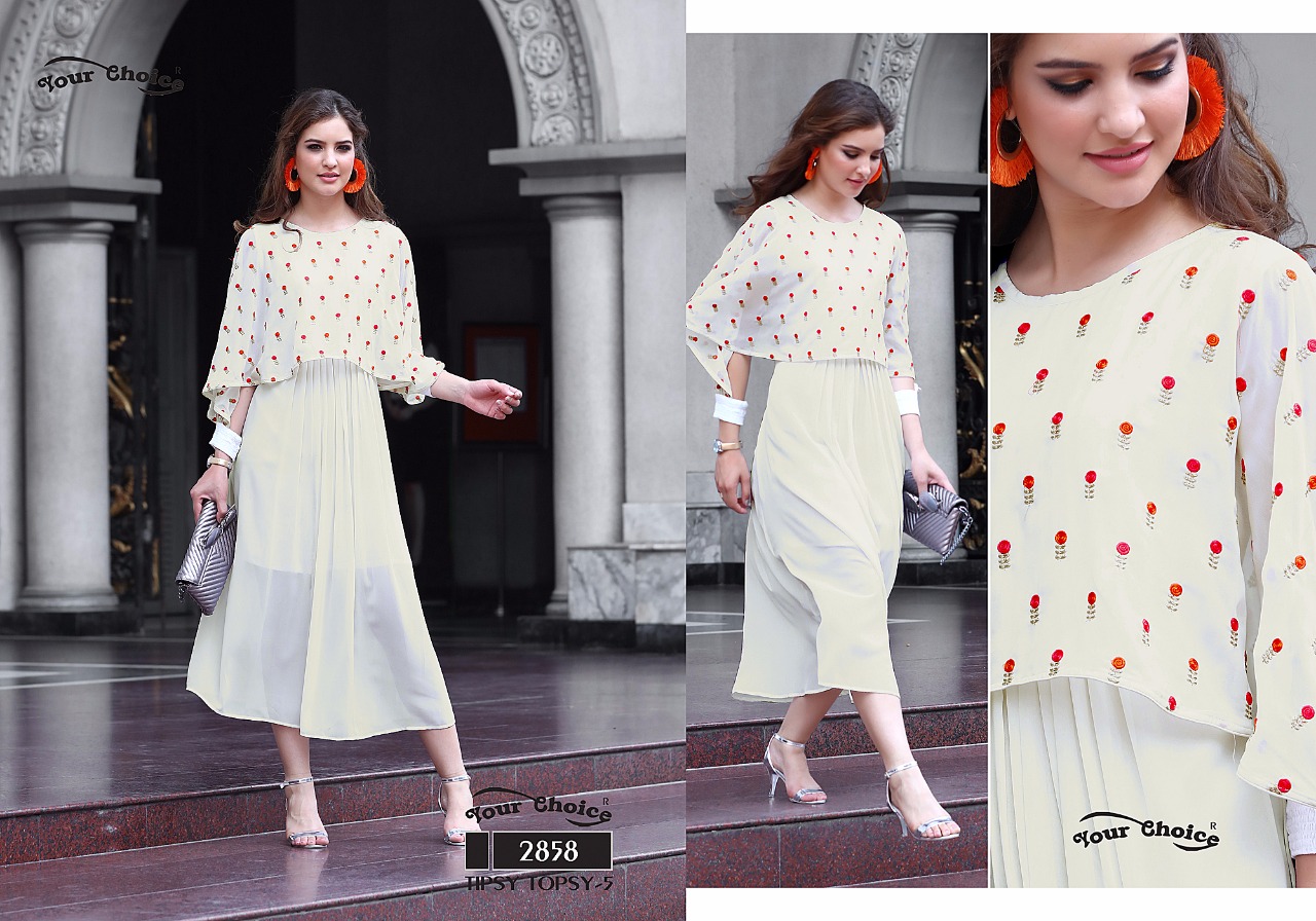 BEAUTIFUL FOR GEORGETTE WITH SANTOON INNER DESIGNER KURTI CATALOGUE