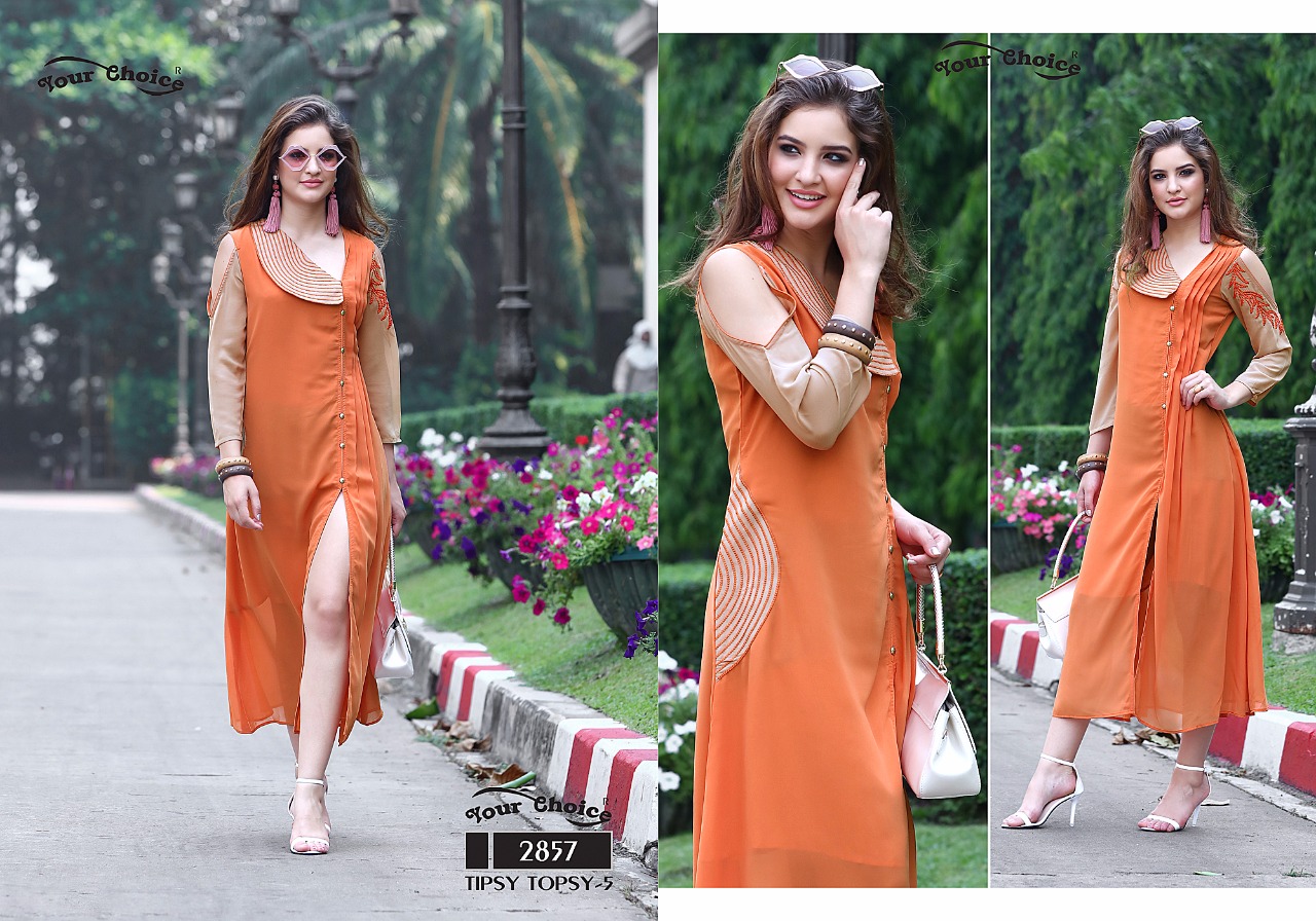 BEAUTIFUL FOR GEORGETTE WITH SANTOON INNER DESIGNER KURTI CATALOGUE