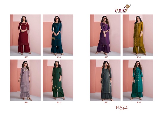 Vamika Nazz Vol 2 Top With Plazzo Wholesale Catalogue