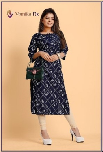 Vamika Nx Presents Rayon Print Low Price Range Kurtis Bunch in Wholesale, Purchase Rayon Low Price Range Kurtis For Resale in Bulk Rate