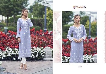 Vamika Nx Rooh Vol 2 Kurtis Wholesale Catalogue, Lucknowi Stittch Work Rayon Kurtis By Vamika Manufacturer Of Kurtis 