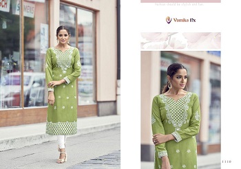 Vamika Nx Rooh Vol 2 Kurtis Wholesale Catalogue, Lucknowi Stittch Work Rayon Kurtis By Vamika Manufacturer Of Kurtis 