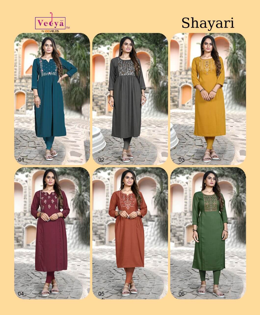 Vedya Shayari Embroidery Work Kurtis Wholesale Catalog, Buy Vedya Shayari Embroidery Work Kurtis Full Catalog at Wholesale Rate Online