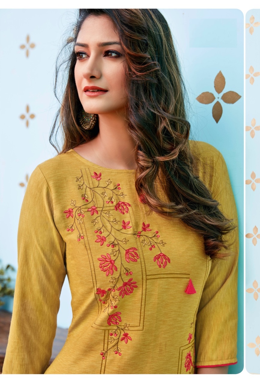 Vink Venice Vol 2 100% Pure Staple Viscose Handloom Party Wear Kurtis Catalogue