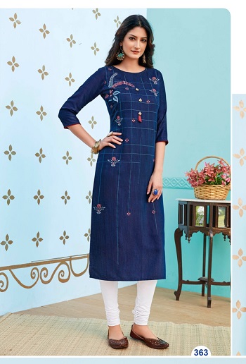 Vink Venice Vol 2 100% Pure Staple Viscose Handloom Party Wear Kurtis Catalogue