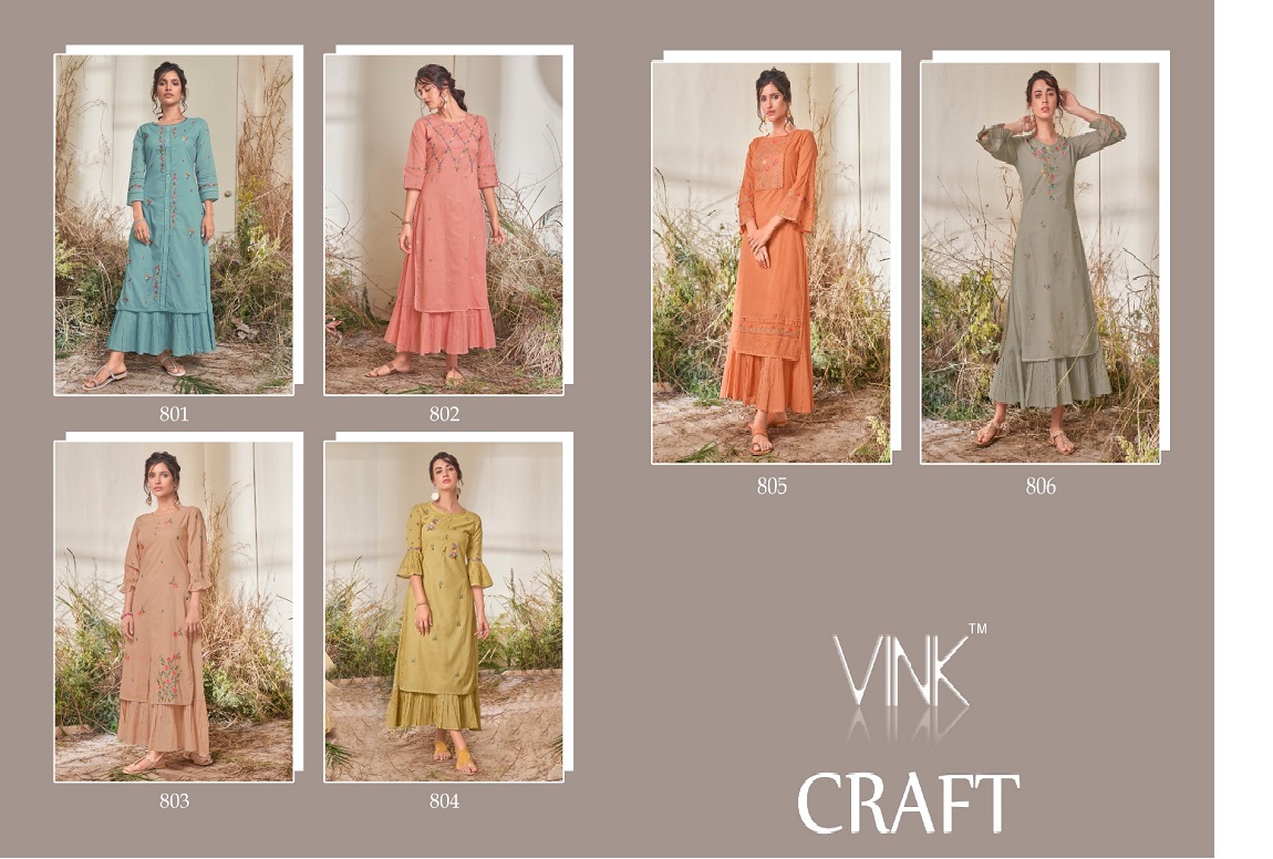 Vink Lifestyle Craft Wholesale Kurtis Catalog, Buy Partywear Long Boutique Style Kurtis Catalog Craft By Vink