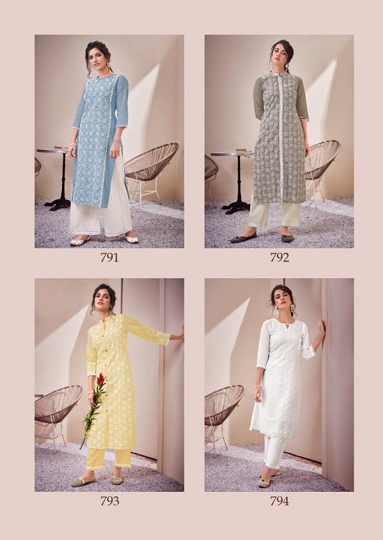 Vink Lucknowi kurtis with pants wholesale catalog