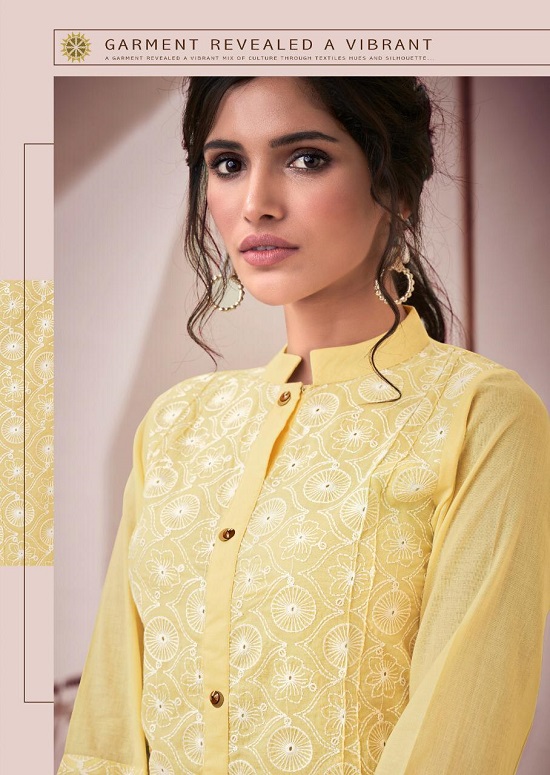 Vink Lucknowi Kurtis with Pants catalogue in wholesale. Lucknowi Schiffli work kurtis with Pants with work wholesale catalogue at best wholesale price online.