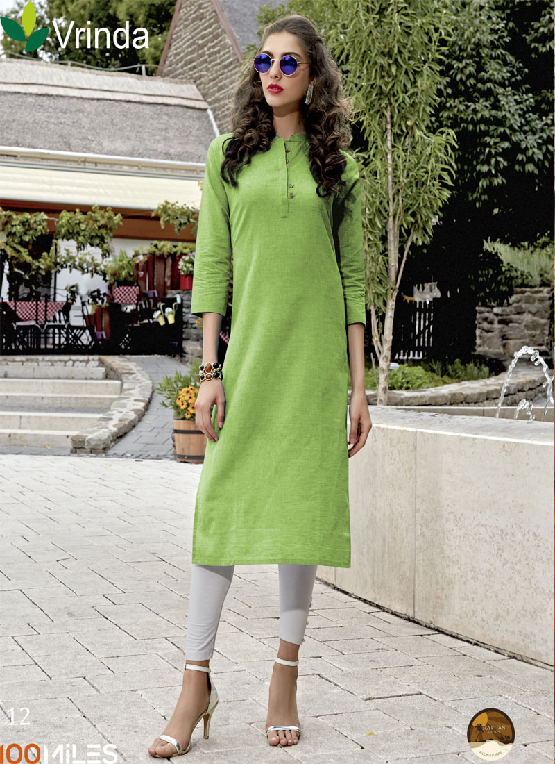 100 MILES VRINDA VOL 2 NEW STYLE BEAUTIFUL SOUTH COTTON KURTIS