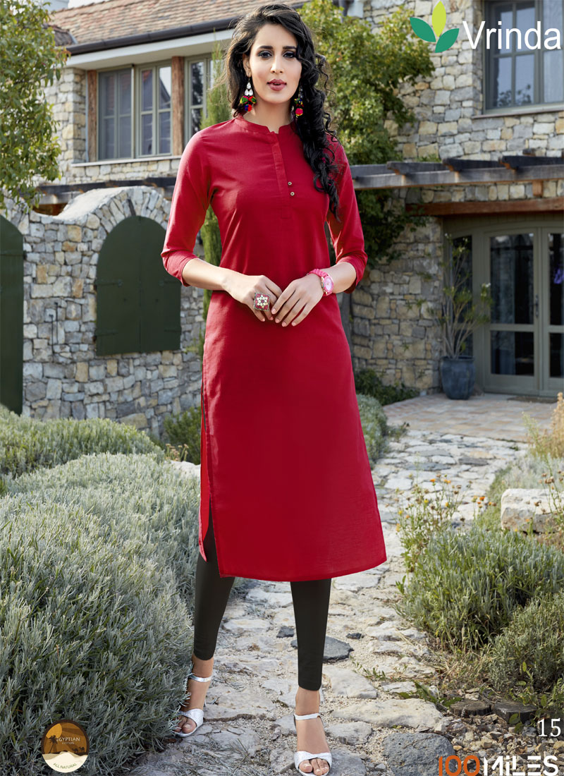 100 MILES VRINDA VOL 2 NEW STYLE BEAUTIFUL SOUTH COTTON KURTIS