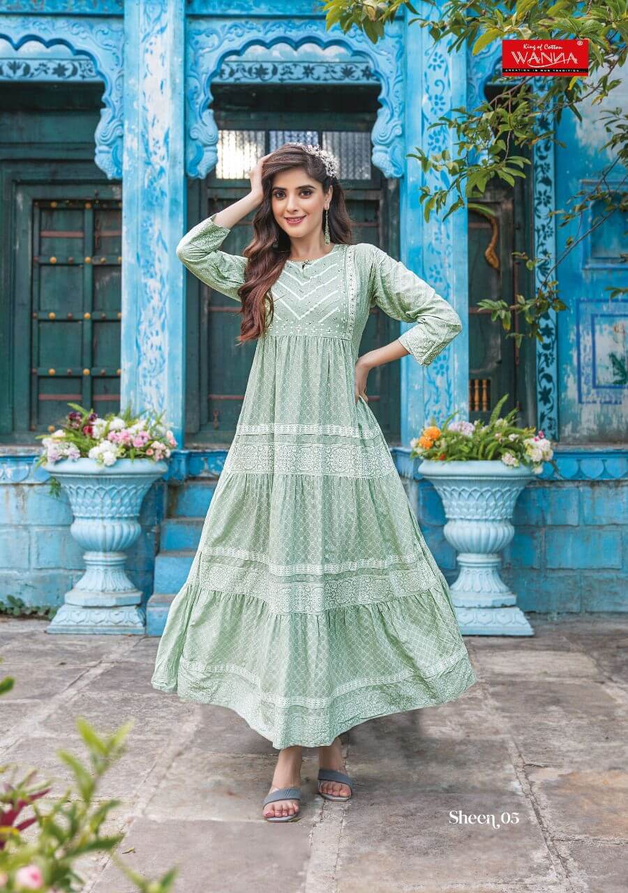 Wanna Sheen Rayon Printed Gown Catalog in Wholesale Price, Buy Wanna Sheen Rayon Printed Gown Full Catalog in Wholesale Price Online From Vadodara, Gujarat