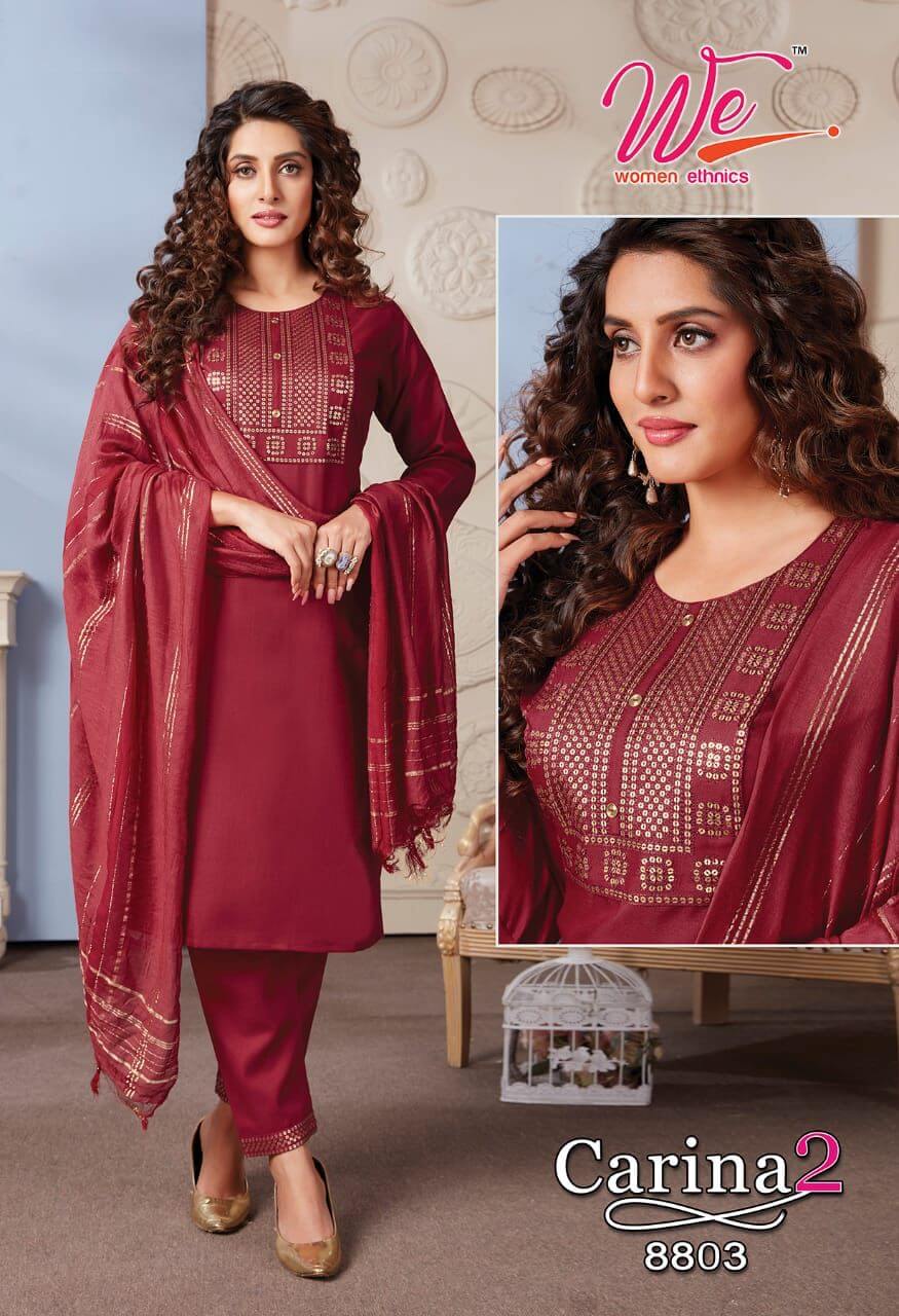 We Carina vol 2 Readymade Top Bottom Dupatta Catalog, Buy We Carina vol 2 Readymade Top Bottom Dupatta Full Catalog in Wholesale Price Online