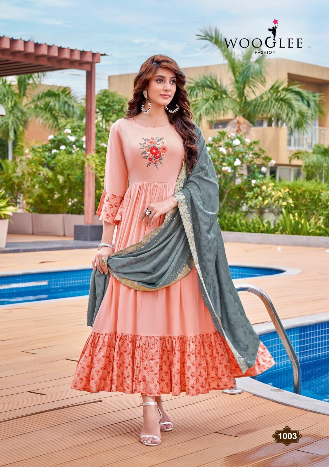 Wooglee Aaradhya Gown with Dupatta Catalog in Wholesale, Buy Wooglee Aaradhya Gown with Dupatta Catalog in Wholesale, Buy Wooglee Aaradhya Gown with Dupatta Full Catalog in Wholesale Price Online From Aarvee Creation