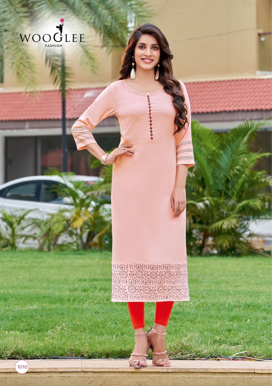 Wooglee Anurag Rayon Kurtis Catalog in Wholesale, Buy Wooglee Anurag Rayon Kurtis Full Catalog in Wholesale Price Online From Aarvee Creation, Vadodara