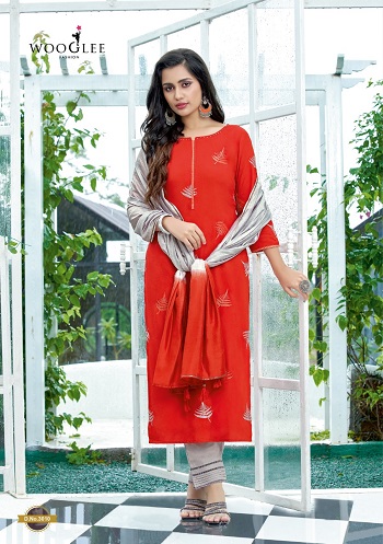 Wooglee utterfly Top Bottom Dupatta Set Collection, Buy Kurti With Pant and Dupatta Set Full catalog Butterfly in Wholesale Rate