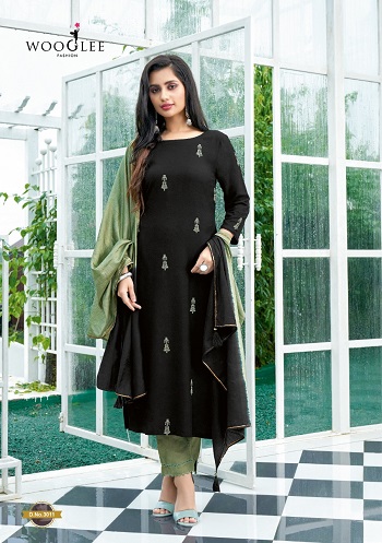 Wooglee utterfly Top Bottom Dupatta Set Collection, Buy Kurti With Pant and Dupatta Set Full catalog Butterfly in Wholesale Rate