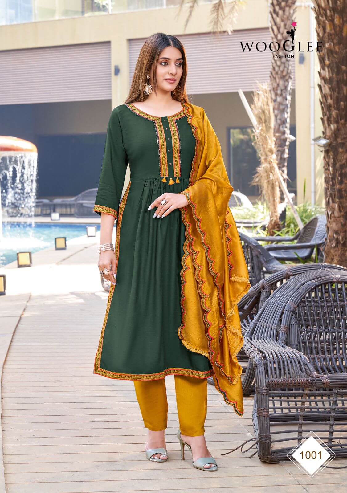 Wooglee Coral Nyra Cut Kurti with Pant Dupatta Catalog, Buy Wooglee Coral Nyra Cut Kurti with Pant Dupatta Full Catalog in Wholesale Price Online