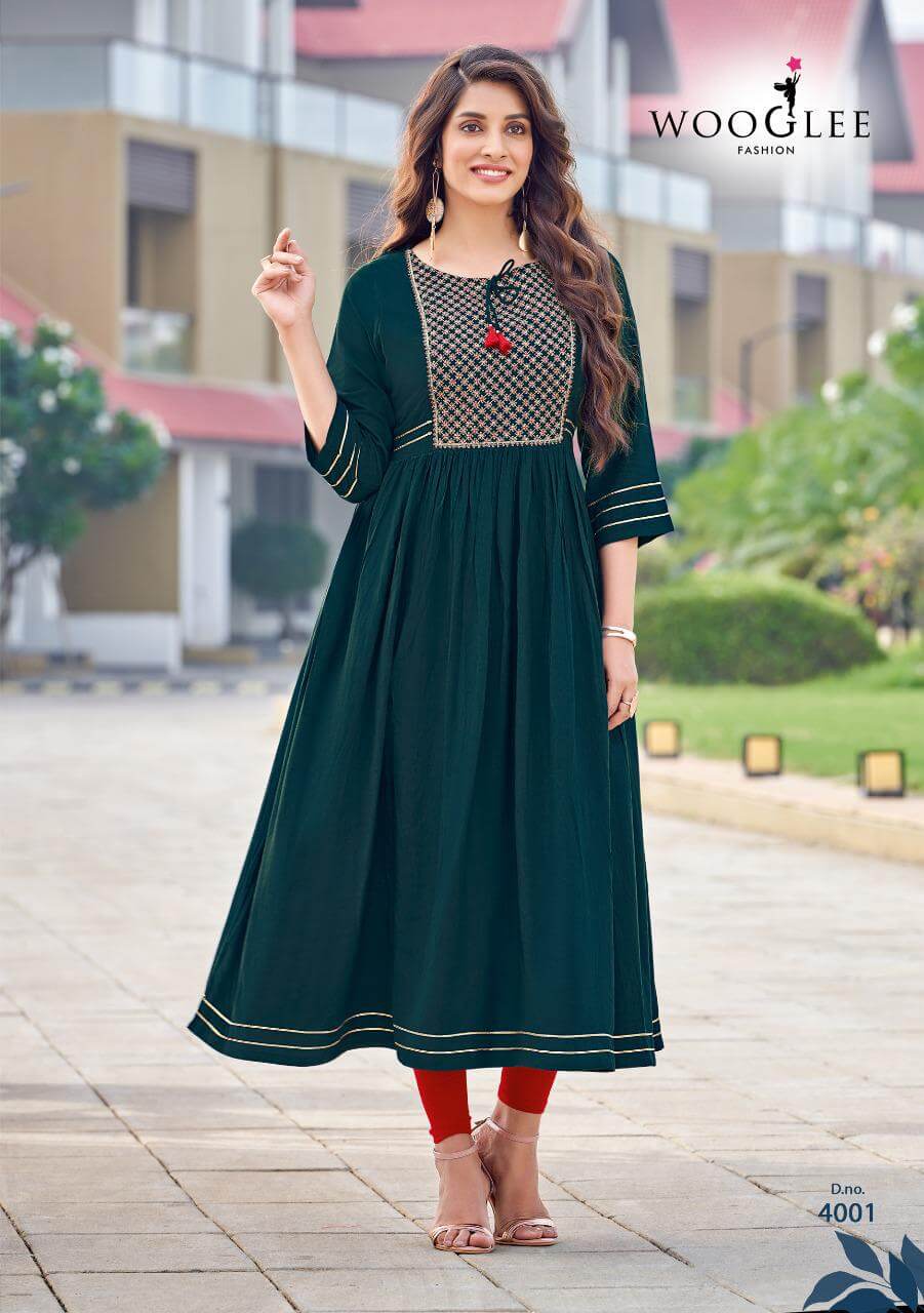 Wooglee Saanvi Nyra Cut Kurtis Catalog in Wholesale, Buy Wooglee Saanvi Nyra Cut Kurtis Full Catalog in Wholesale Price Online From Vadodara, Ahmedabad, Gujarat