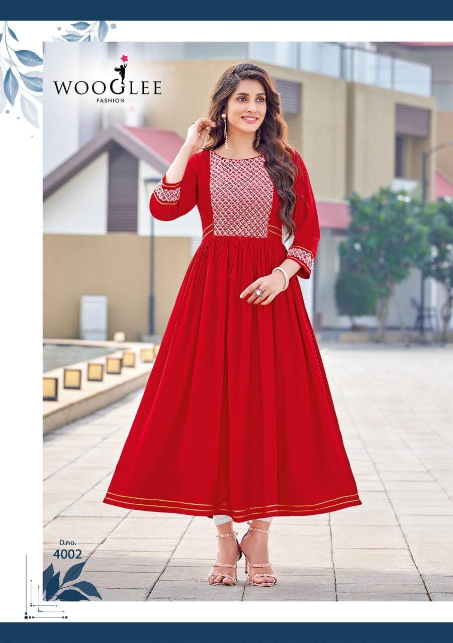 Wooglee Saanvi Nyra Cut Kurtis Catalog in Wholesale, Buy Wooglee Saanvi Nyra Cut Kurtis Full Catalog in Wholesale Price Online From Vadodara, Ahmedabad, Gujarat