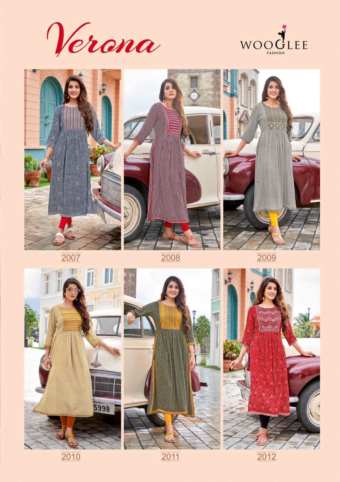 Wooglee Verona Thread Work Kurtis Catalog, Buy Wooglee Verona Thread Work Kurtis Full Catalog at Wholesale Rate Online