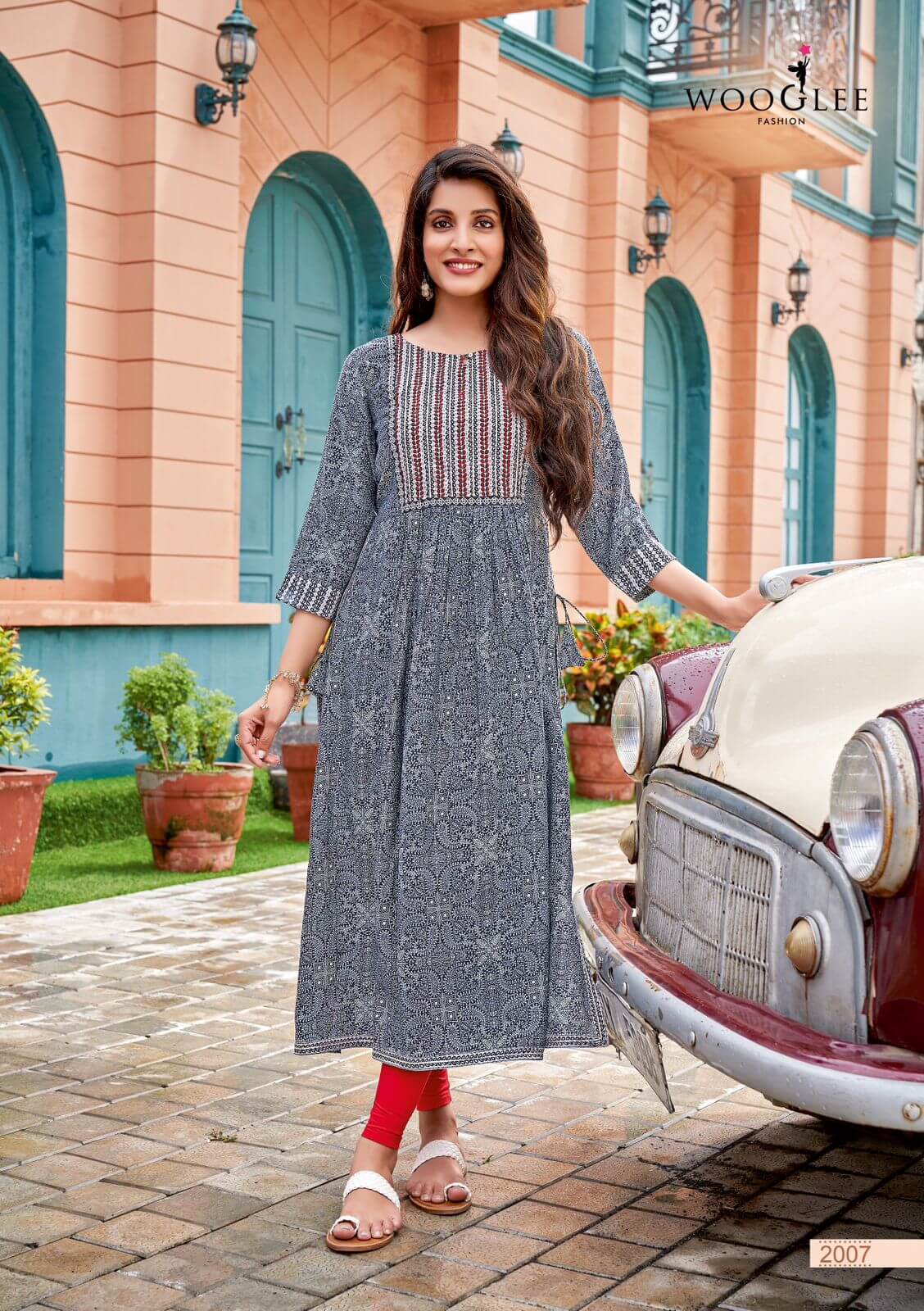 Wooglee Verona Thread Work Kurtis Catalog, Buy Wooglee Verona Thread Work Kurtis Full Catalog at Wholesale Rate Online