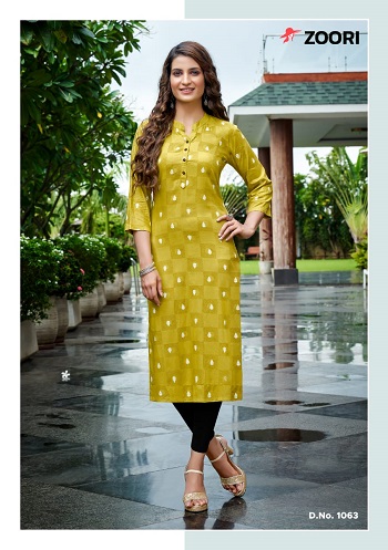 Akshara volume 11 Rayon Print Kurtis Wholesale Catalog by Zoori Brand, Eight Designs Wholesale Set Of Women Kurtis In bulk rate for retail business