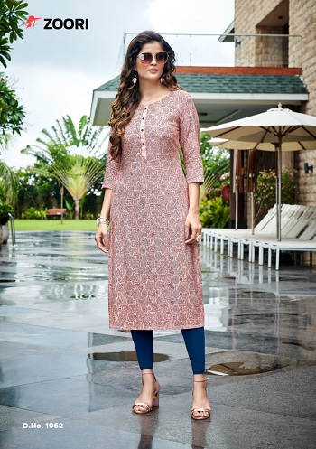 Akshara volume 11 Rayon Print Kurtis Wholesale Catalog by Zoori Brand, Eight Designs Wholesale Set Of Women Kurtis In bulk rate for retail business